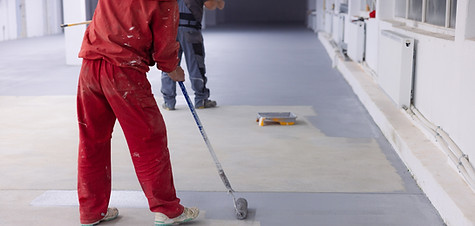 Applying a commercial floor coating